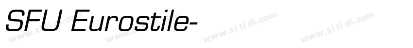 SFU Eurostile字体转换